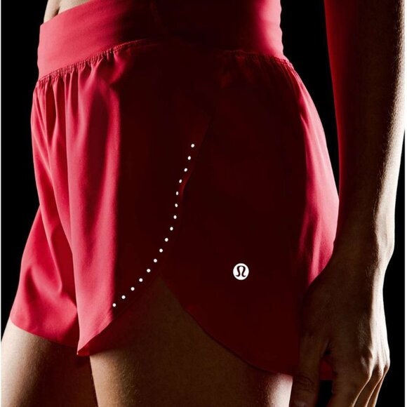 Lululemon Fast and Free High-Rise Classic-Fit Split Short 3" Red Glow (NWT) - Picture 2 of 9